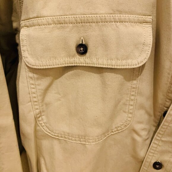 Vintage LL BEAN Heavy Work Chore Shirt Jacket Size Large - Picture 5 of 11